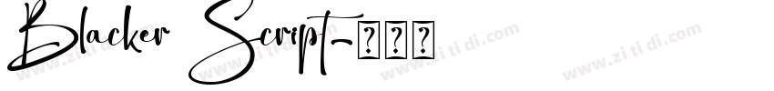 Blacker Script字体转换